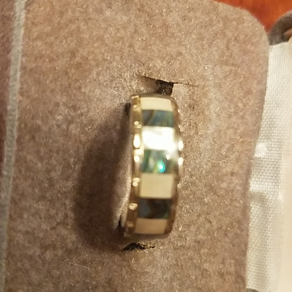 Abalone Shell/Mother of Pearl Eternity Band